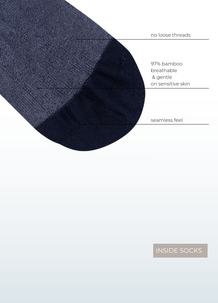 BLUSSS BAMBOO – ÕMBLUSTETA JA SOONIKUTA SOKID TUNDLIKELE JALGADELE (ERINEVAD VÄRVID) - Image 5