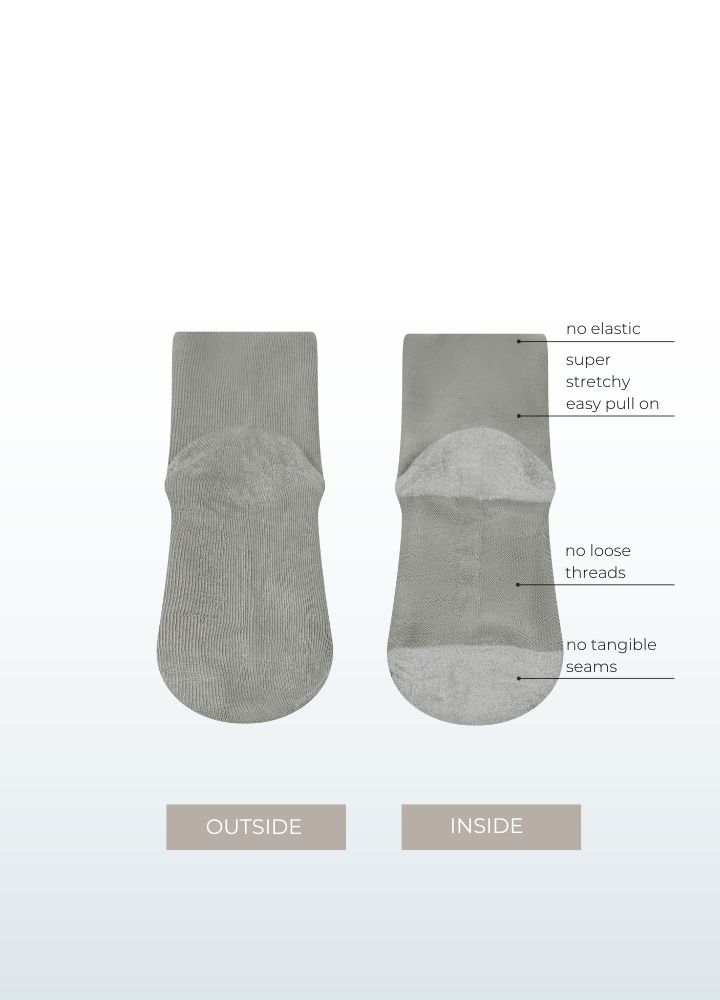 BLUSSS BAMBOO – ÕMBLUSTETA JA SOONIKUTA SOKID TUNDLIKELE JALGADELE (ERINEVAD VÄRVID) - Image 4